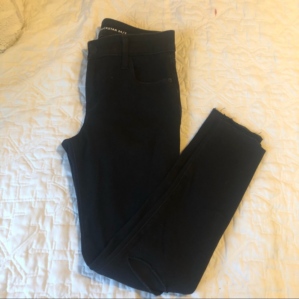 Old navy rockstar fit skinny jeans black distress
